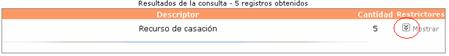 Imagen del botón de resultados de la consulta.